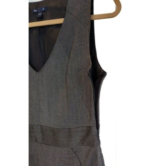 GAP Sleeveless Sheath dress sz 4 with POCKETS Gray Knee length tweed lined - Picture 4 of 6